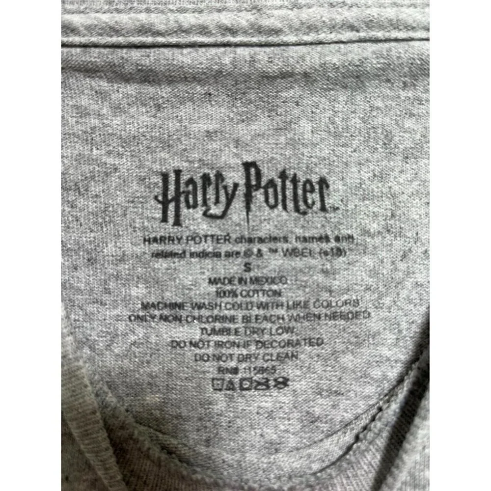 Harry Potter Symbols Adults Shirt Tee Gray T-Shirt Short Sleeve Small Cotton - Picture 3 of 7